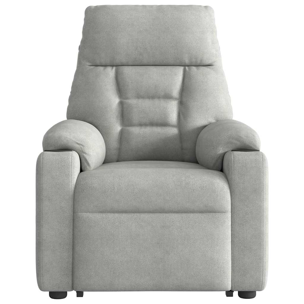 løftestol mikrofiberstof lysegrå