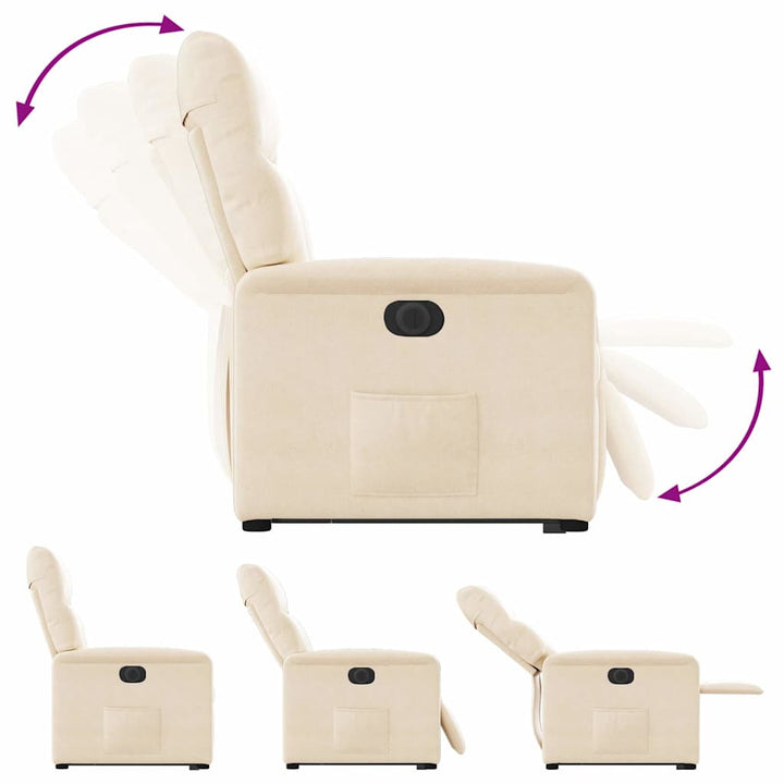 løftestol mikrofiberstof beige