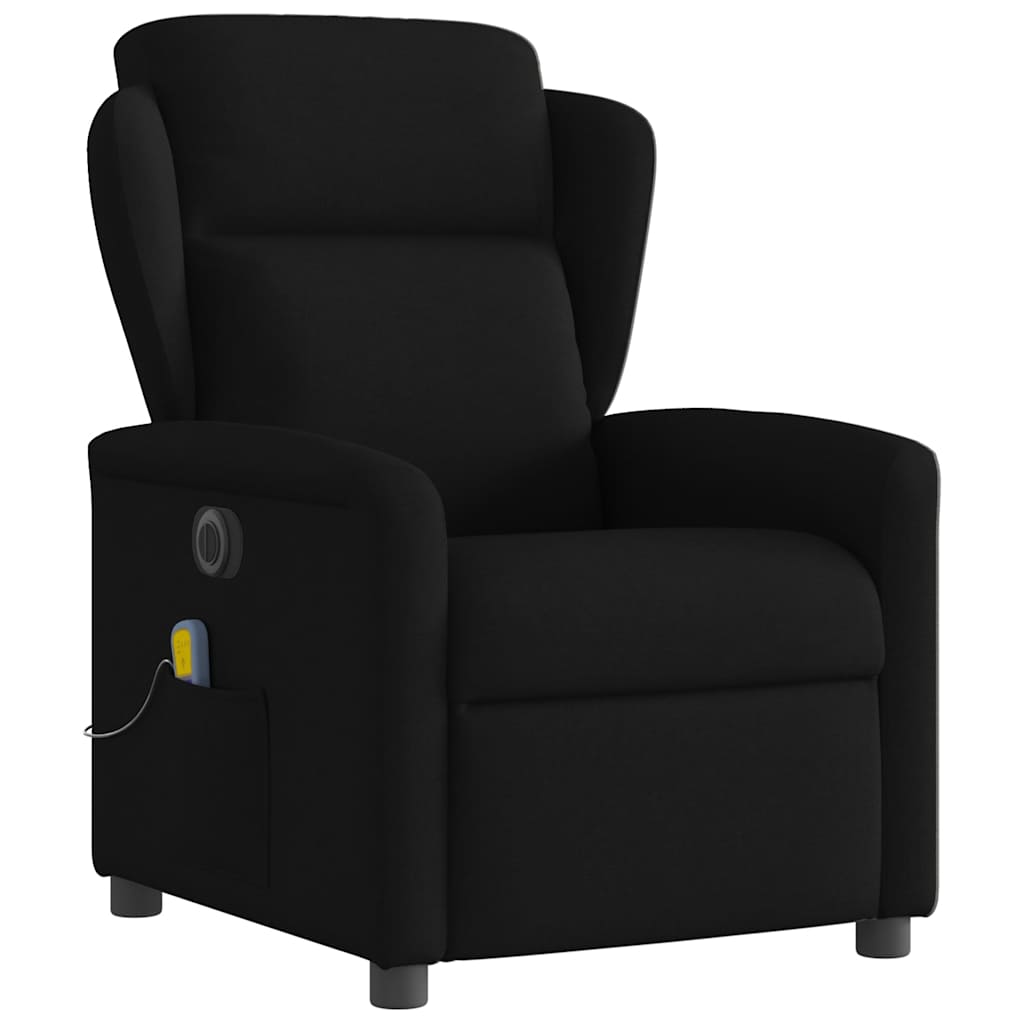 eldrevet massagestol stof sort