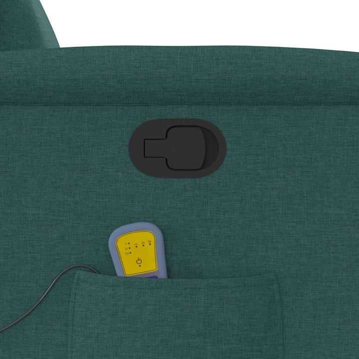 løftestol med massage stof mørkegrøn
