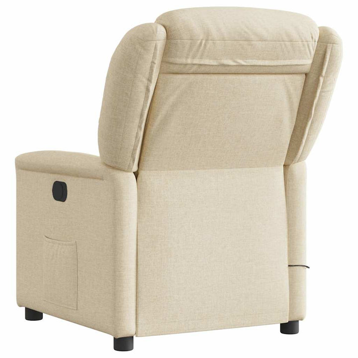 eldrevet massagestol stof cremefarvet