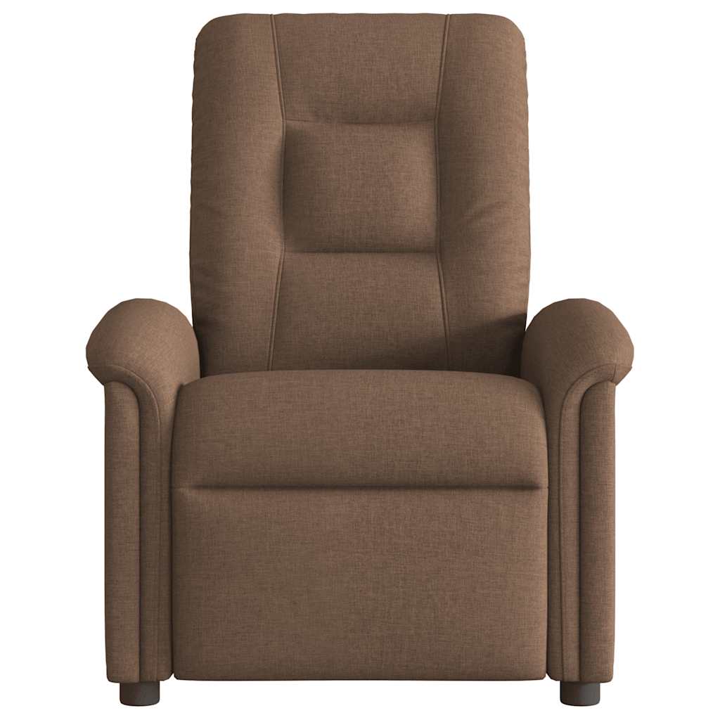 eldrevet massagestol stof brun