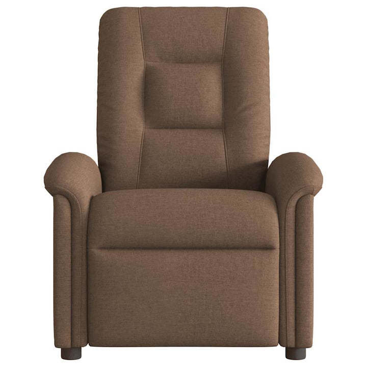 eldrevet massagestol stof brun