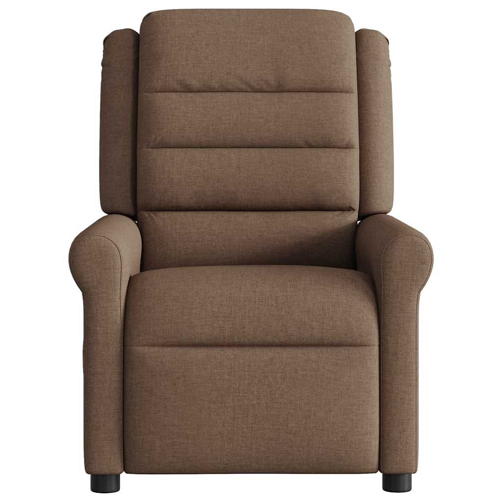 eldrevet massagestol stof brun