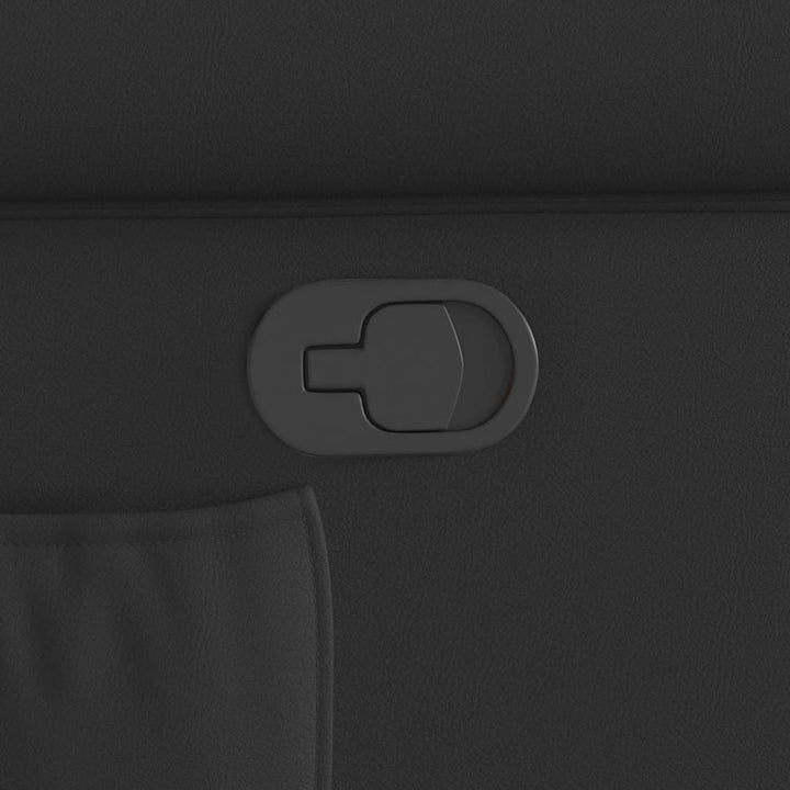 løftestol recliner skinnende kunstlæder sort