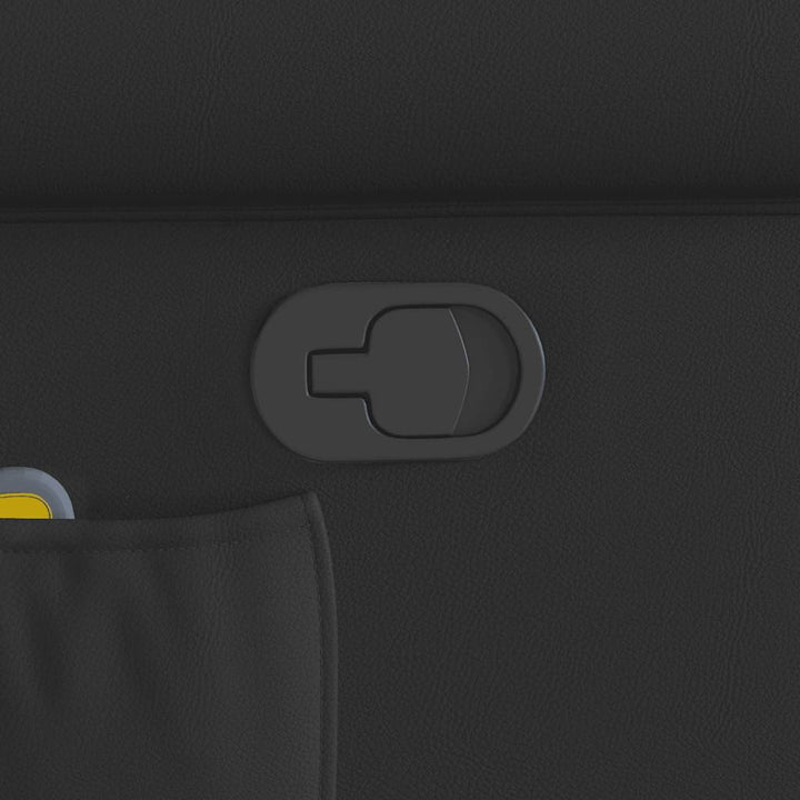 løftestol med massagefunktion kunstlæder skinnende sort