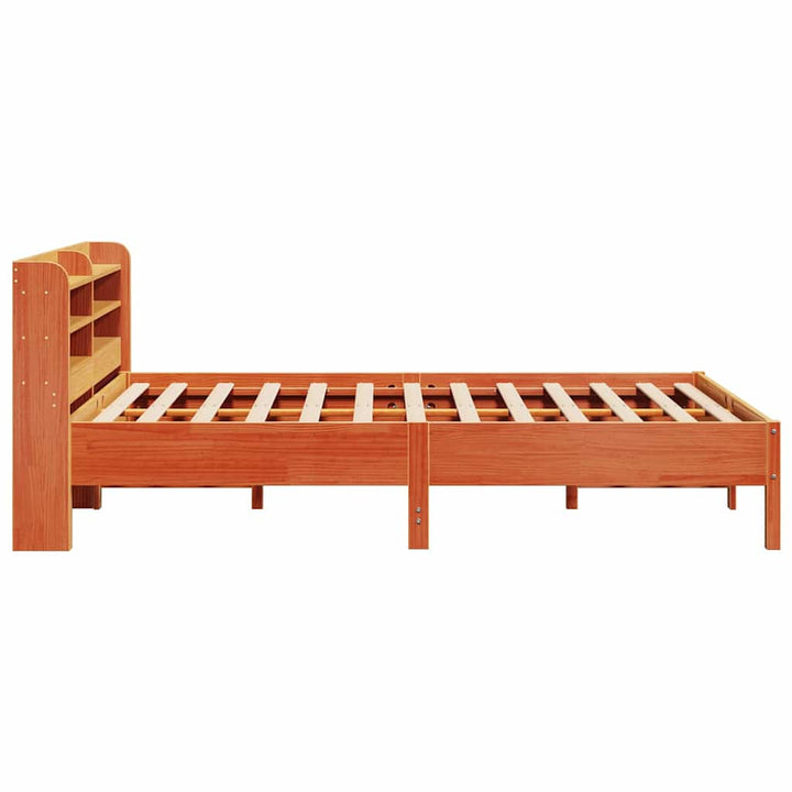 sengeramme uden madras 140x200 cm massivt fyr gyldenbrun