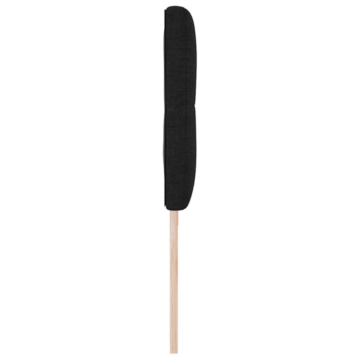LED Sengegavl med LED -strimmellys Sort 200 cm Stof