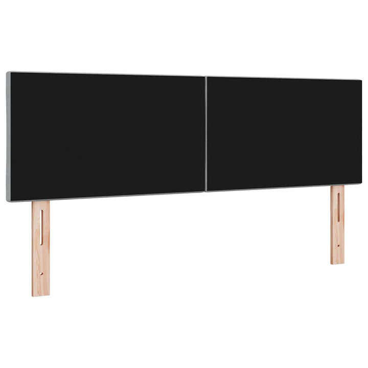 Hovedgærde med LED -strimmellys Lysegrå 144 cm Stof