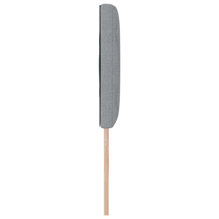 Hovedgærde med LED -strimmellys Lysegrå 144 cm Stof