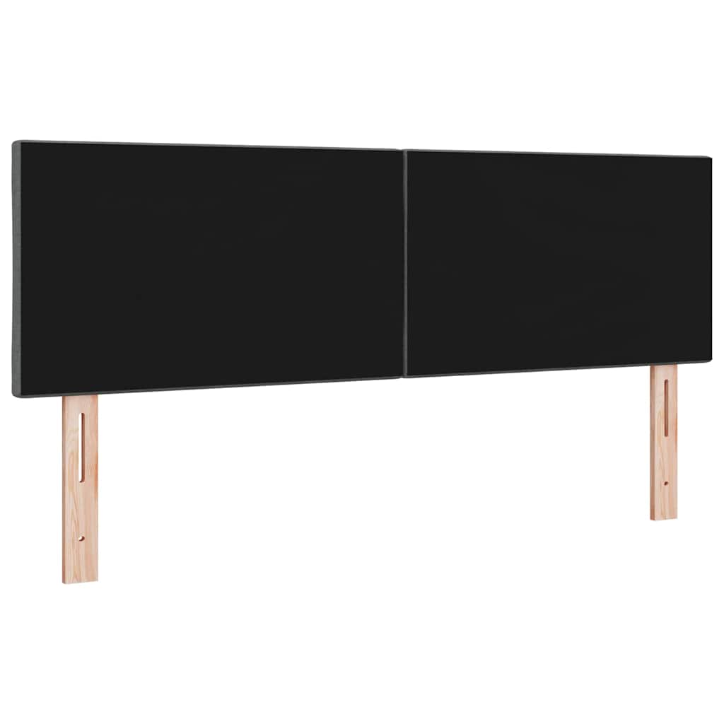 Hovedgærde med LED -strimmellys med hovedgærde Grå 144 cm Stof