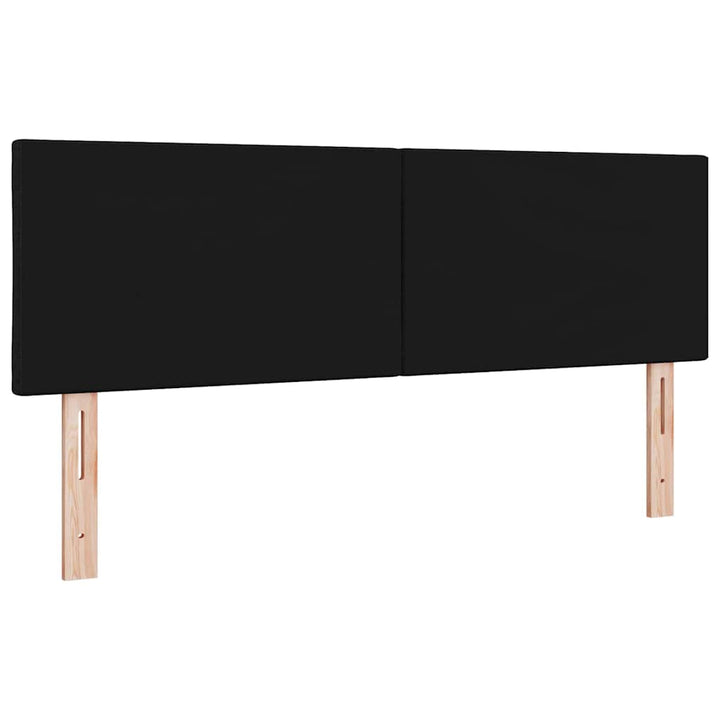 Hovedgærde med LED -strimmellys med hovedgærde Sort 144 cm Stof