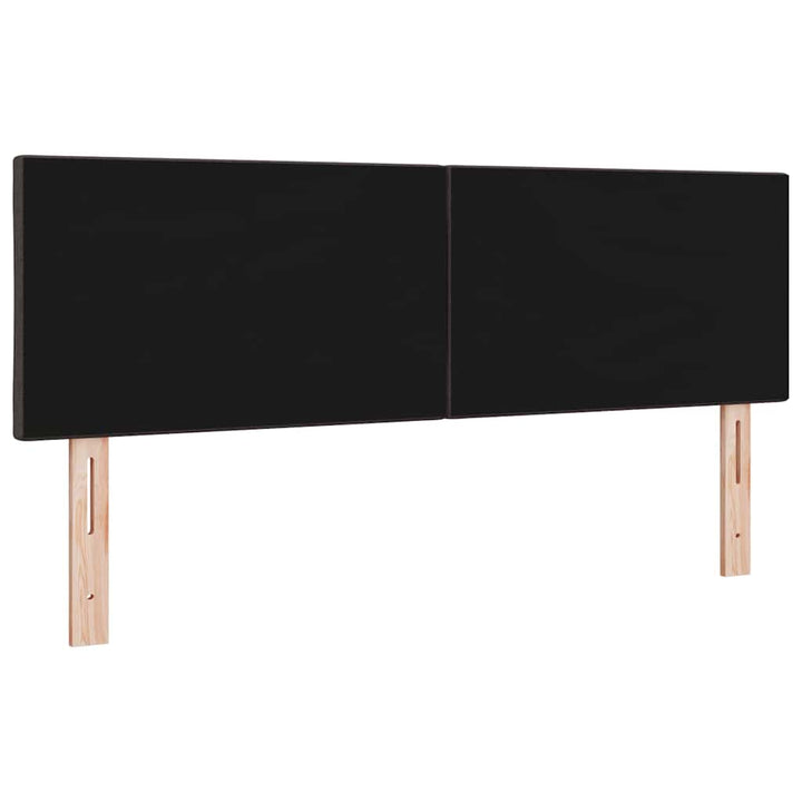 Hovedgærde med LED -strimmellys med hovedgærde Brun 144 cm Stof