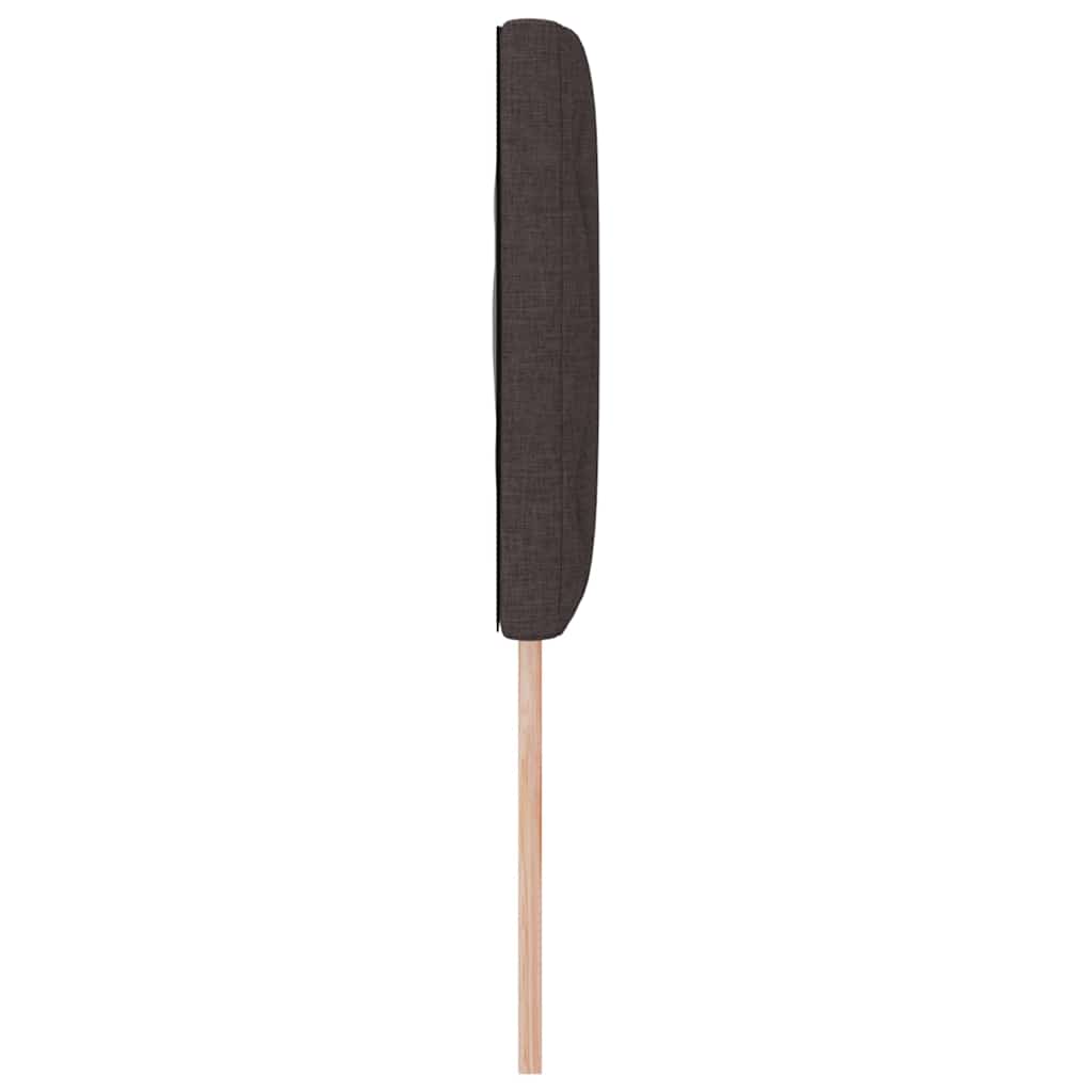 Hovedgærde med LED -strimmellys med hovedgærde Brun 144 cm Stof