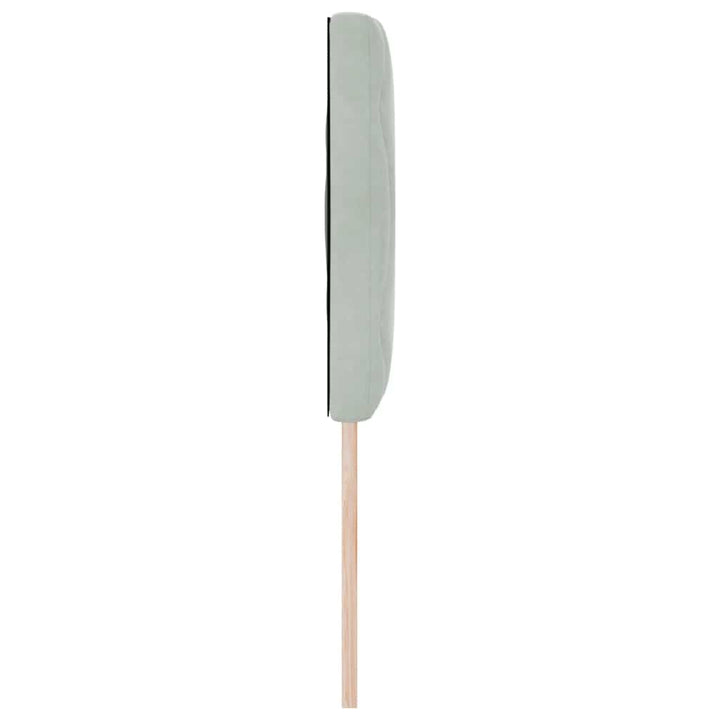 LED-sengegavl med LED -strimmellys Lysegrå 144 cm Fløjl