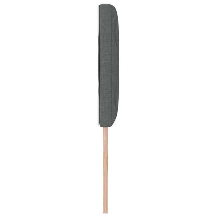 Hovedgærde med LED -strimmellys med hovedgærde Grå 160 cm Stof
