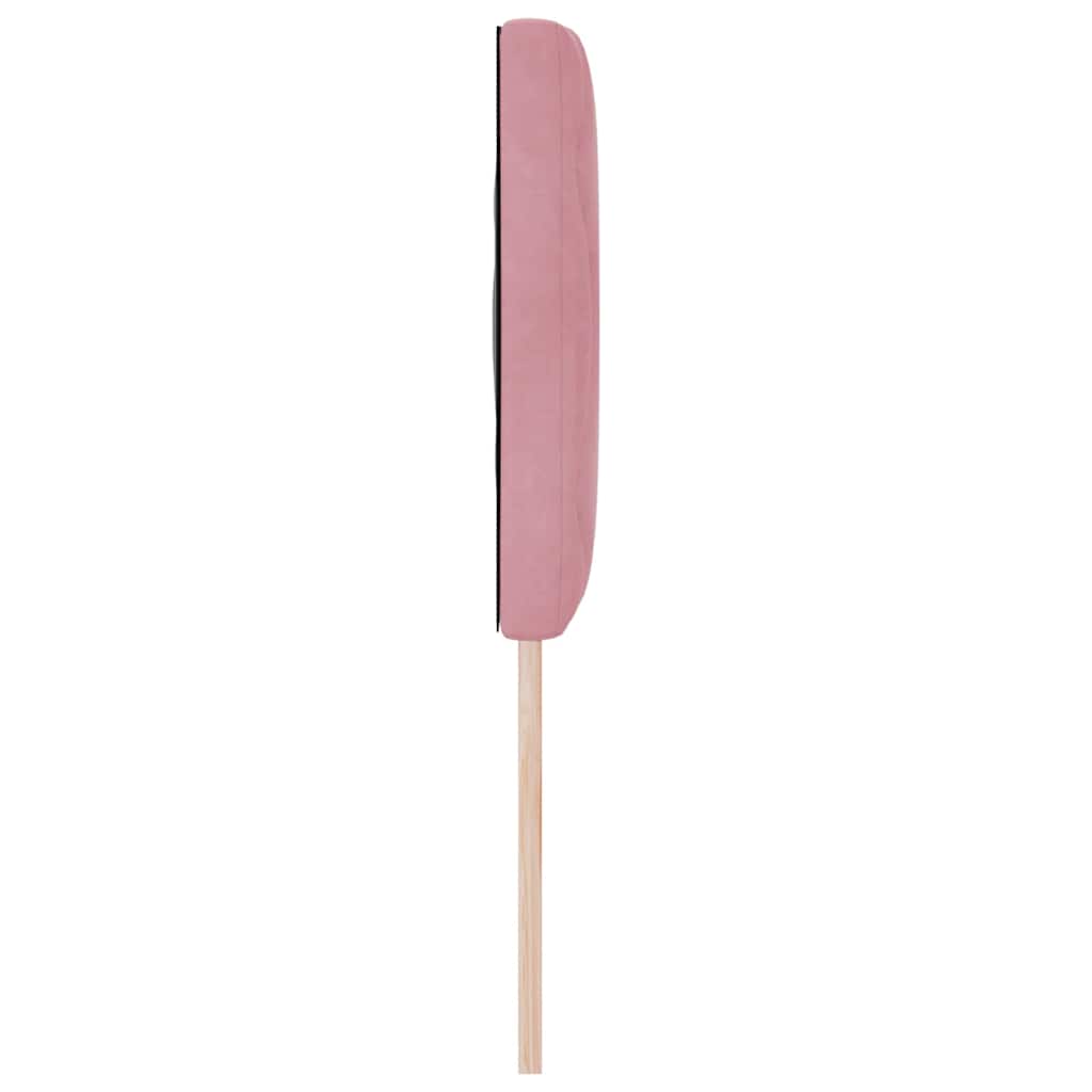 LED-sengegavl med LED -strimmellys Lyserød 160 cm Fløjl