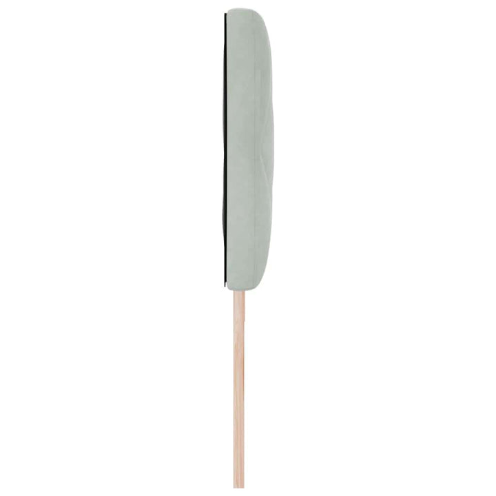 LED-sengegavl med LED -strimmellys Lysegrå 180 cm Fløjl