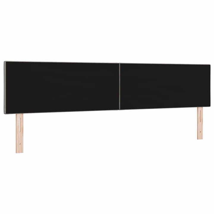 Hovedgærde med LED -strimmellys Gråbrun 200 cm Stof