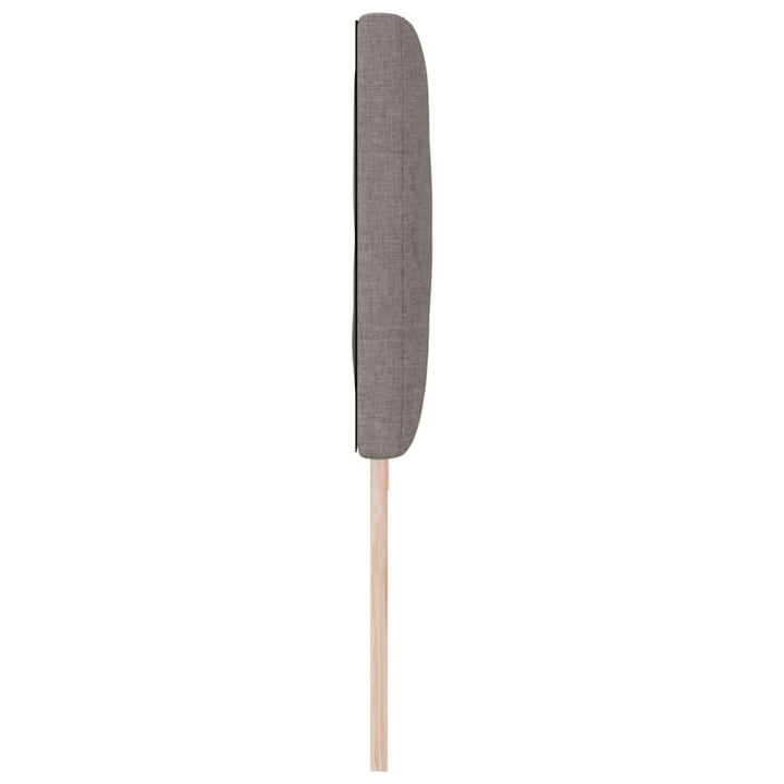 Hovedgærde med LED -strimmellys Gråbrun 200 cm Stof