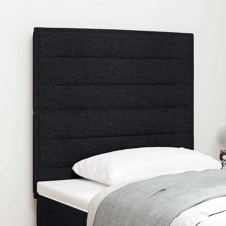 LED sengegavl med LED -strimmellys Vægmonteret Sort 100 cm Stof