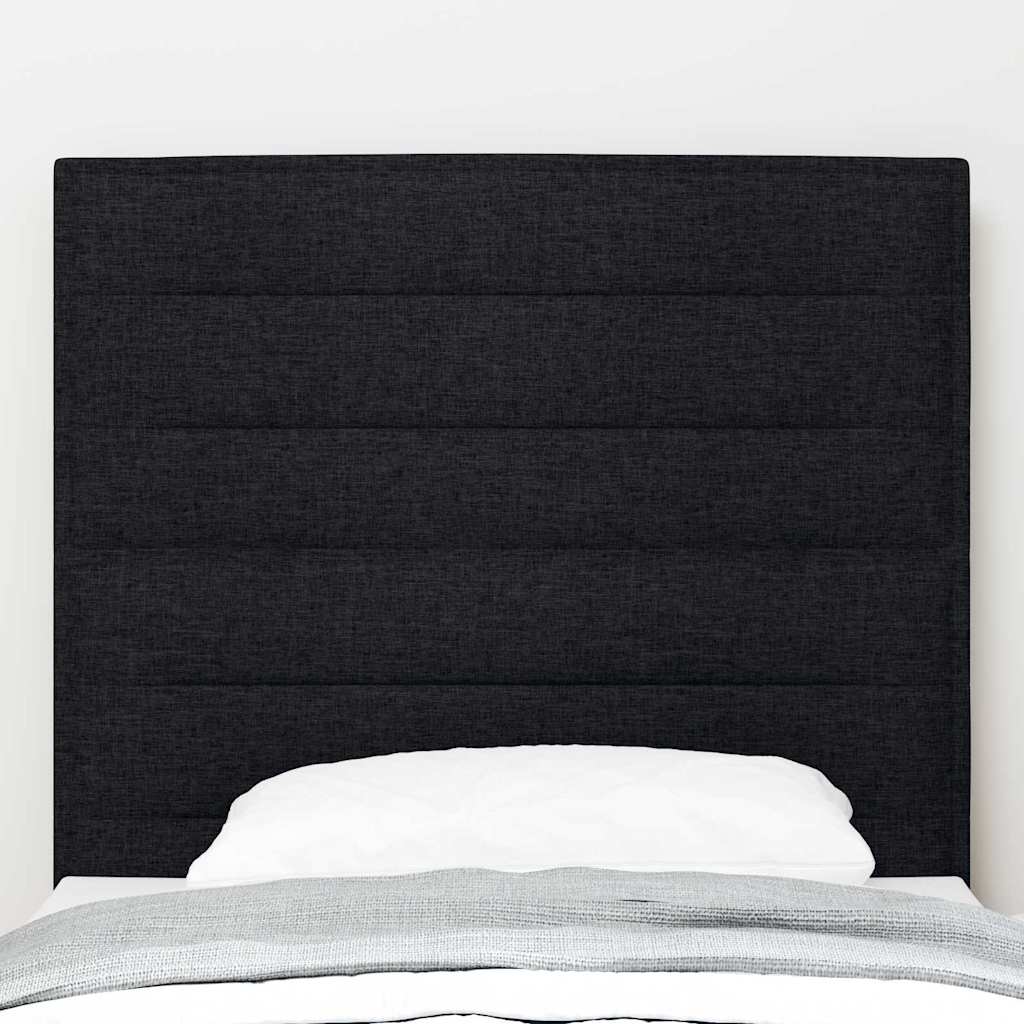 LED sengegavl med LED -strimmellys Vægmonteret Sort 100 cm Stof
