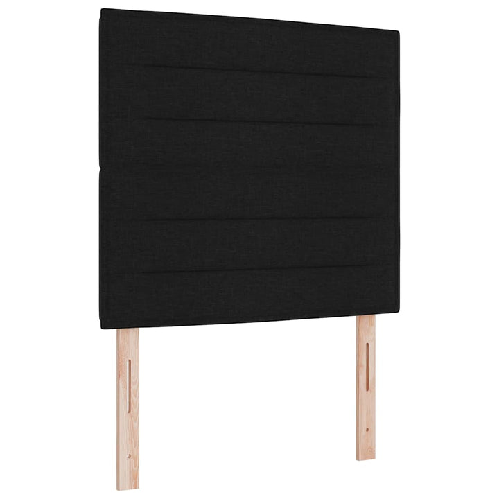 LED sengegavl med LED -strimmellys Vægmonteret Sort 100 cm Stof
