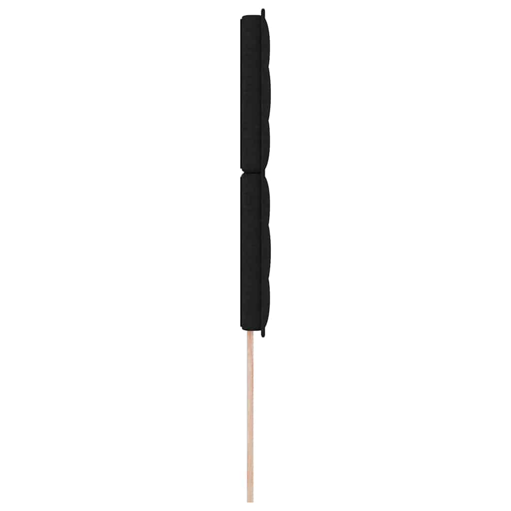 LED sengegavl med LED -strimmellys Vægmonteret Sort 100 cm Stof
