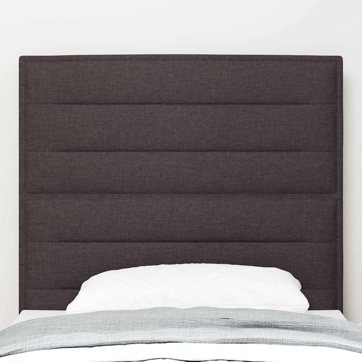 LED sengegavl med LED -strimmellys Mørkebrun 100 cm Stof