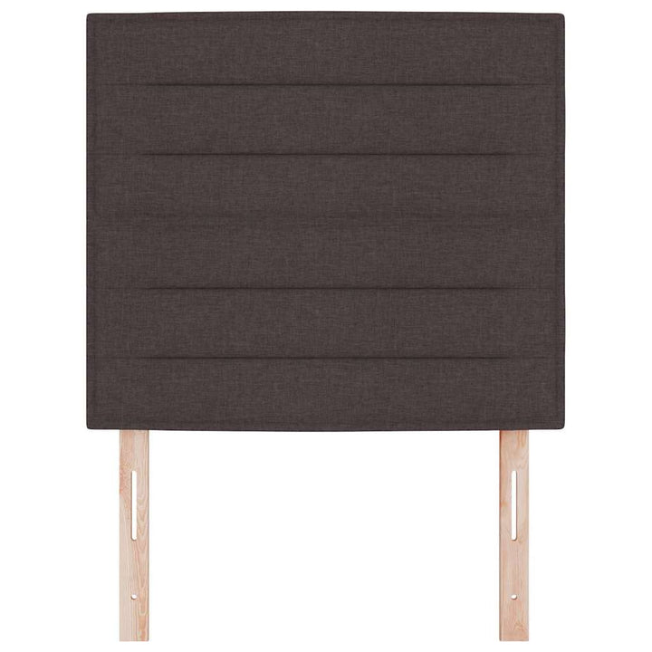 LED sengegavl med LED -strimmellys Mørkebrun 100 cm Stof