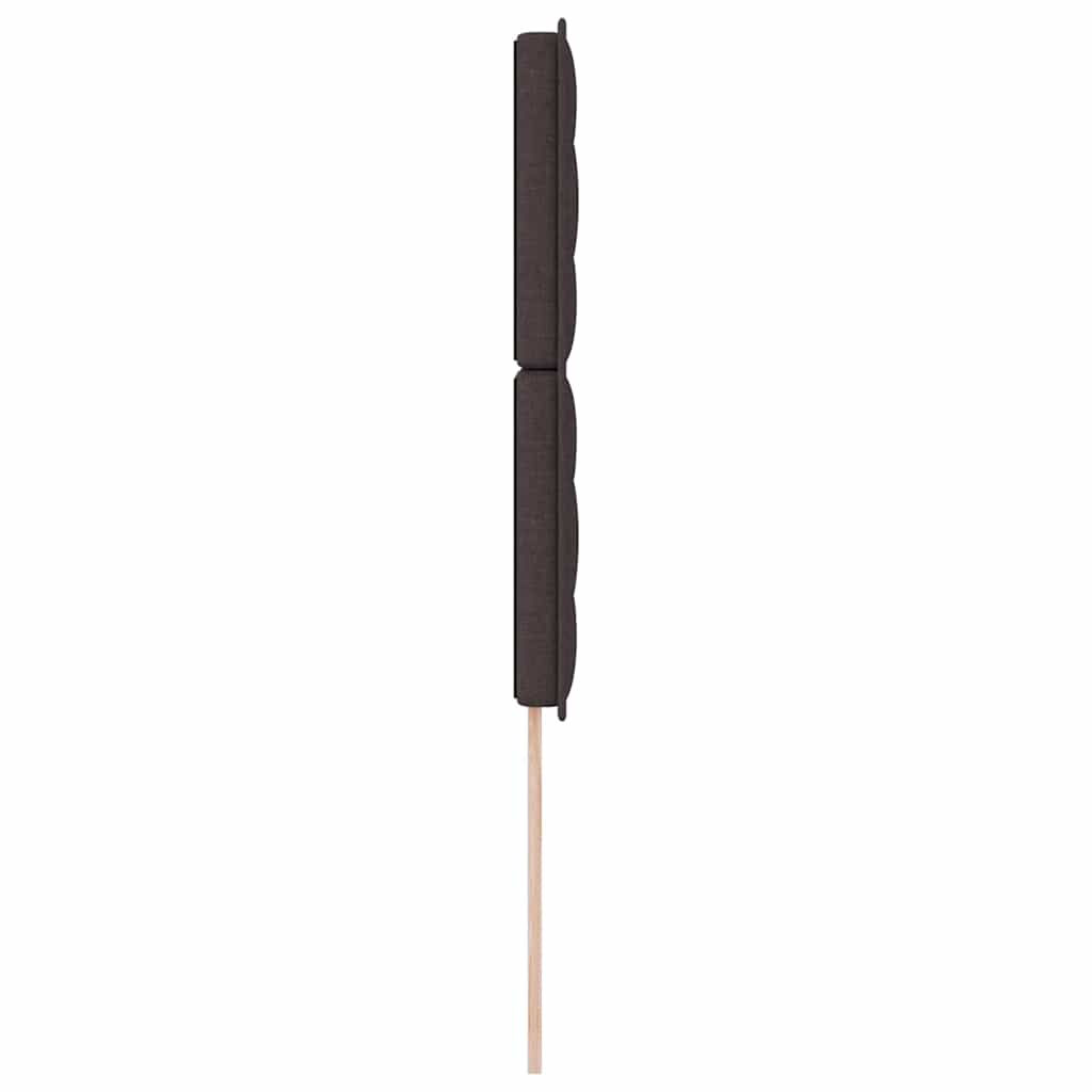 LED sengegavl med LED -strimmellys Mørkebrun 100 cm Stof