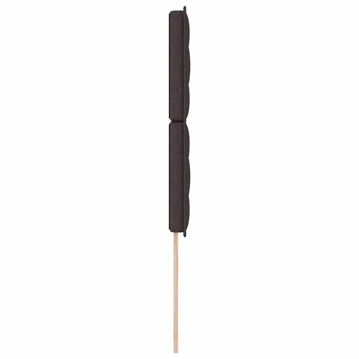 LED sengegavl med LED -strimmellys Mørkebrun 100 cm Stof