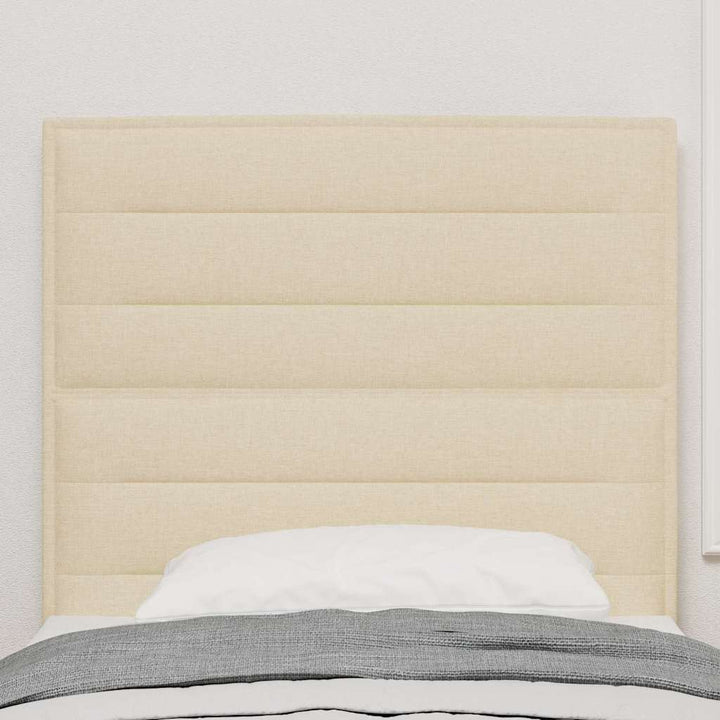LED sengegavl med LED -strimmellys Creme 100 cm Stof