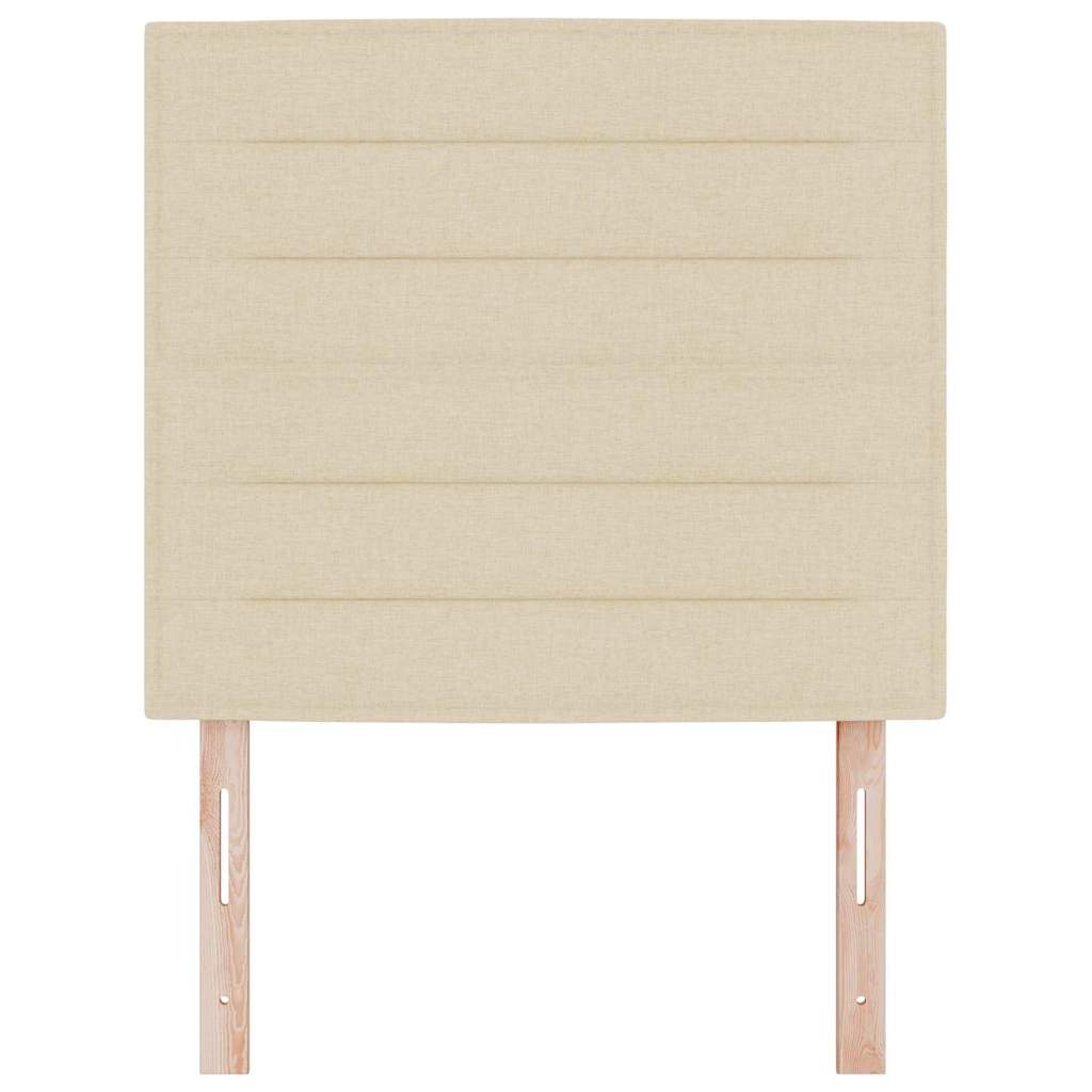 LED sengegavl med LED -strimmellys Creme 100 cm Stof