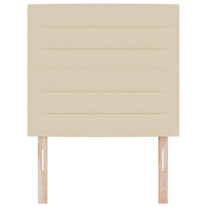 LED sengegavl med LED -strimmellys Creme 100 cm Stof