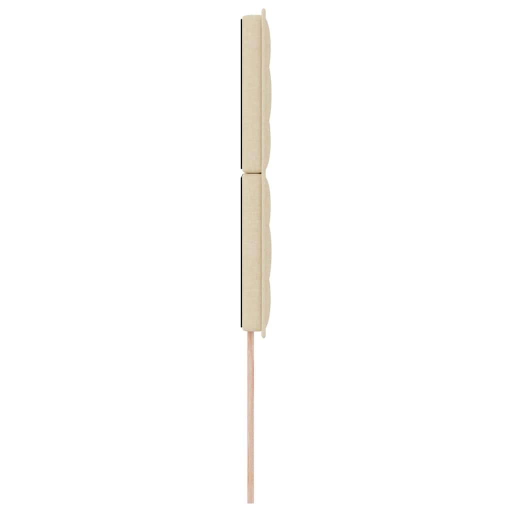 LED sengegavl med LED -strimmellys Creme 100 cm Stof