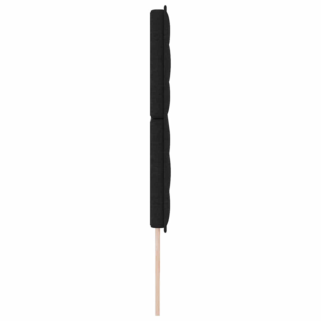 LED sengegavl med LED -strimmellys Vægmonteret Sort 200 cm Stof