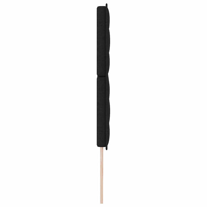 LED sengegavl med LED -strimmellys Vægmonteret Sort 200 cm Stof