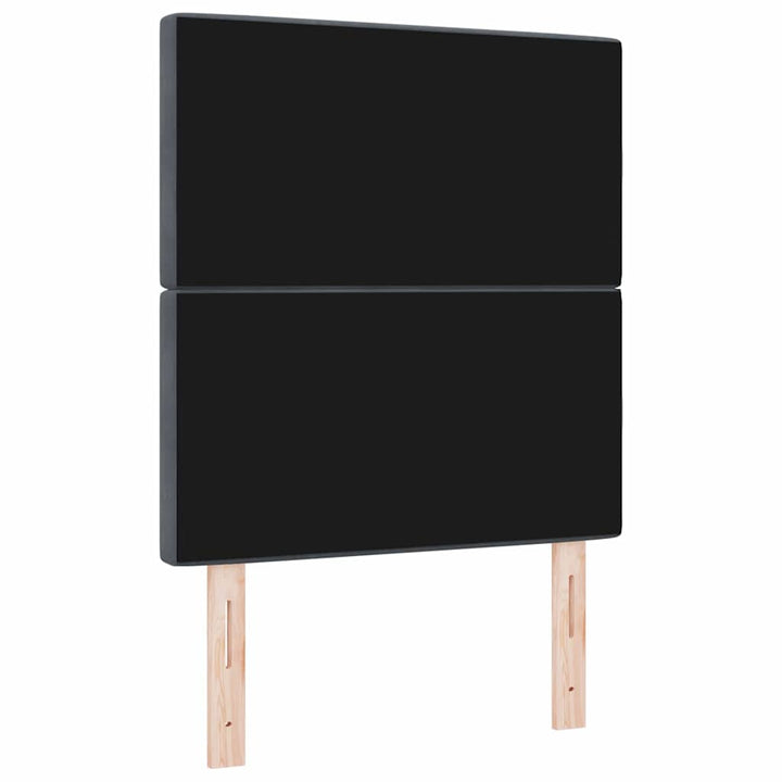 LED Sengegavl med LED -strimmellys Argyle Mørkegrå 80 cm Fløjl