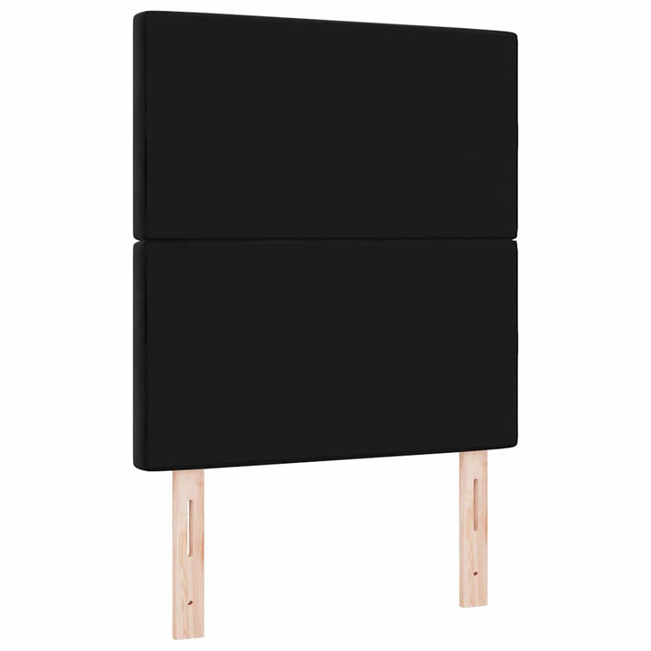 LED Sengegavl med LED -strimmellys Argyle Sort 80 cm Fløjl
