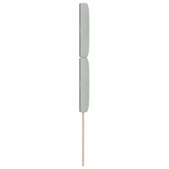 LED Sengegavl med LED -strimmellys Argyle Lysegrå 90 cm Fløjl