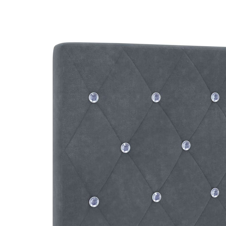 LED Sengegavl med LED -strimmellys Argyle Mørkegrå 80 cm Fløjl
