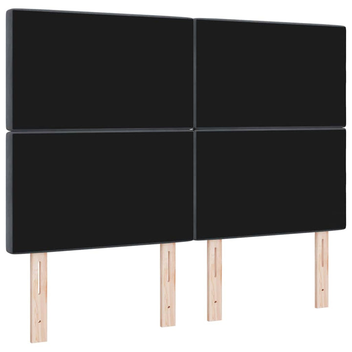 LED Sengegavl med LED -strimmellys Argyle Mørkegrå 80 cm Fløjl