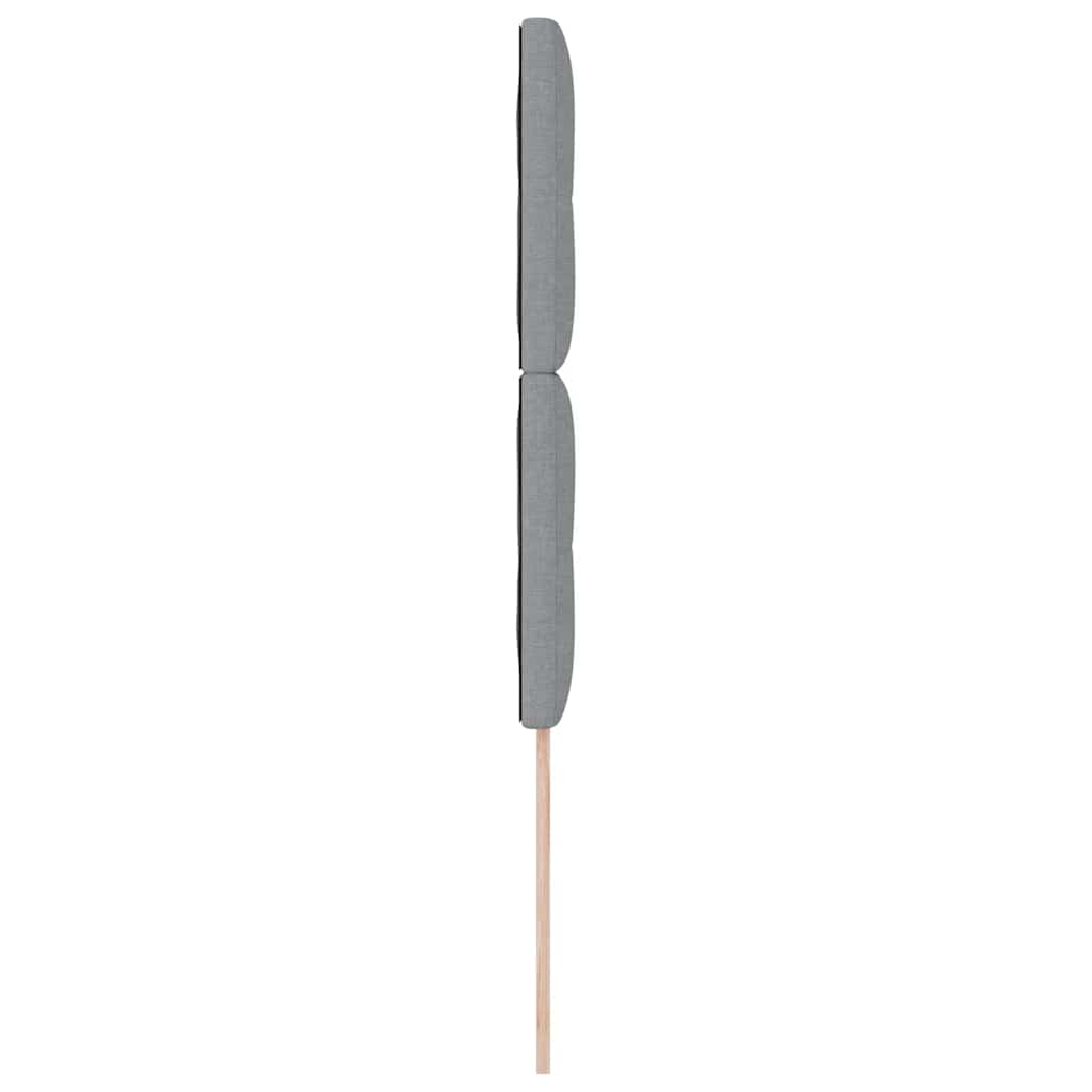 LED Sengegavl med LED -strimmellys Lysegrå 100 cm Stof
