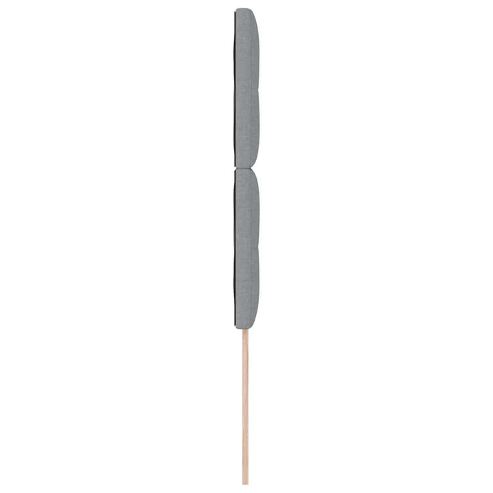 LED Sengegavl med LED -strimmellys Lysegrå 100 cm Stof