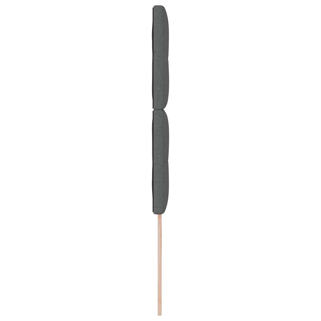LED Sengegavl med LED -strimmellys Mørkegrå 100 cm Stof