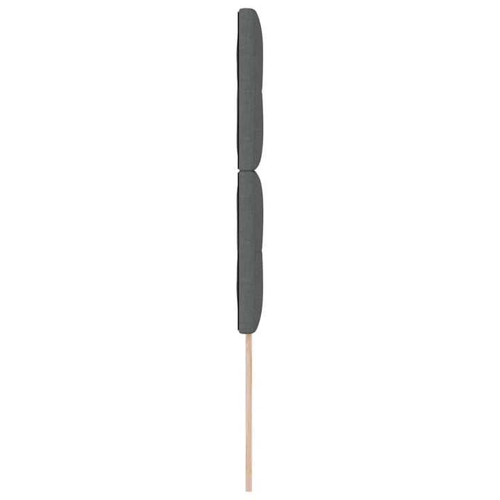 LED Sengegavl med LED -strimmellys Mørkegrå 100 cm Stof
