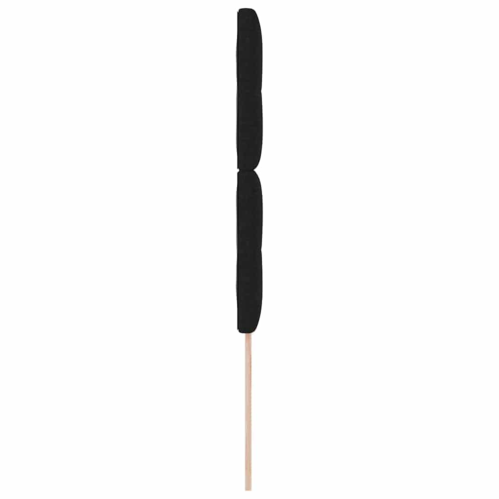 LED Sengegavl med LED -strimmellys Sort 100 cm Stof