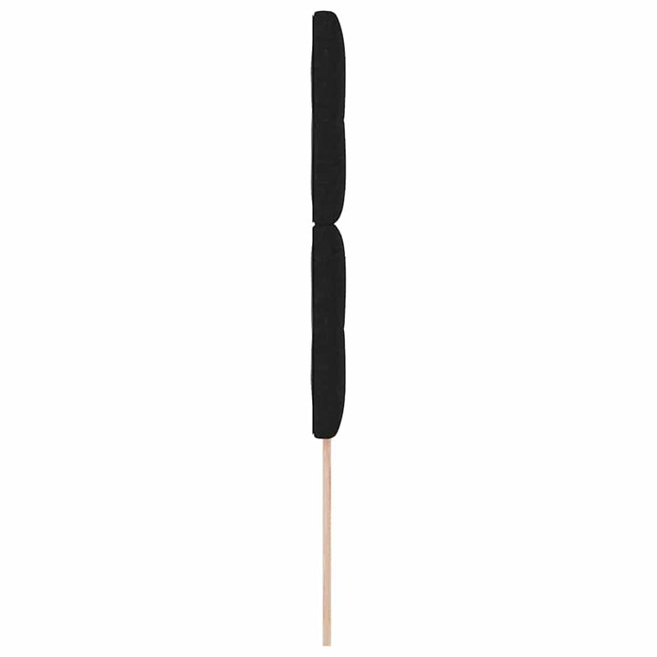 LED Sengegavl med LED -strimmellys Sort 100 cm Stof