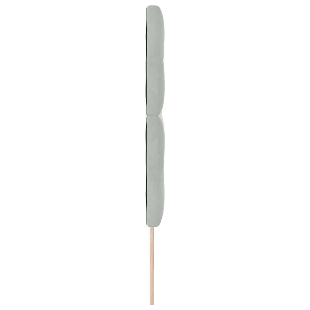 Hovedgærde med LED -strimmellys Lysegrå 80 cm Fløjl